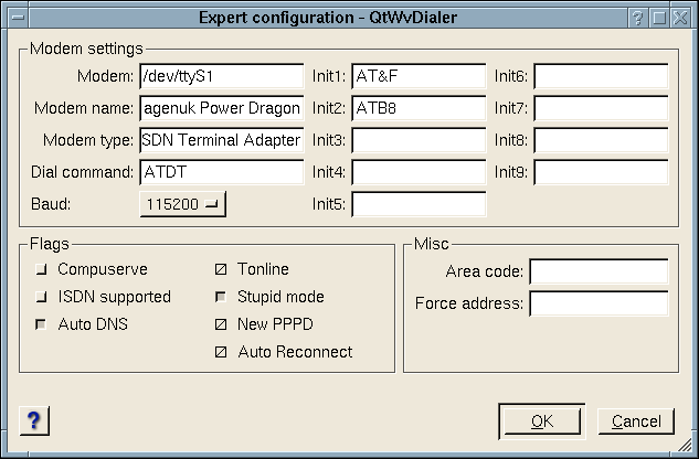 Extended account configuration